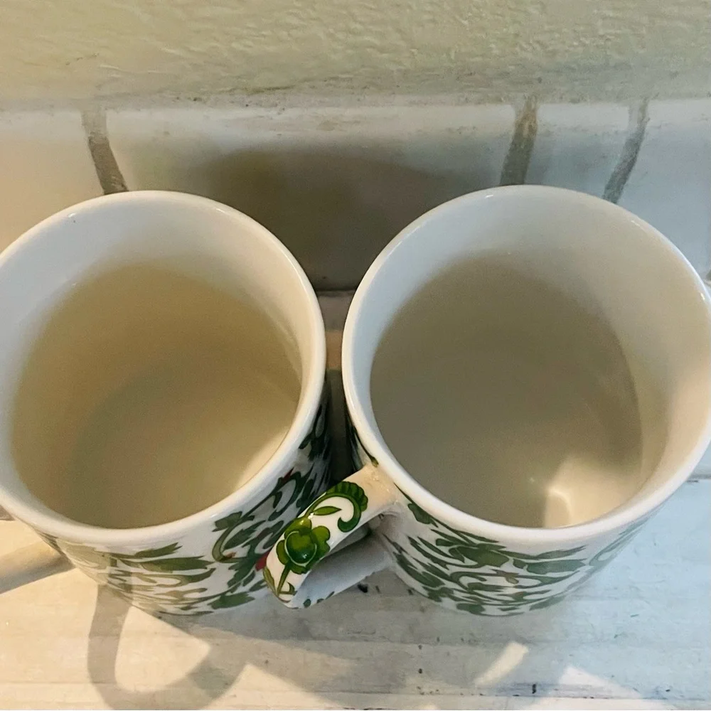 2 Williams Sonoma Christmas ceramic mugs